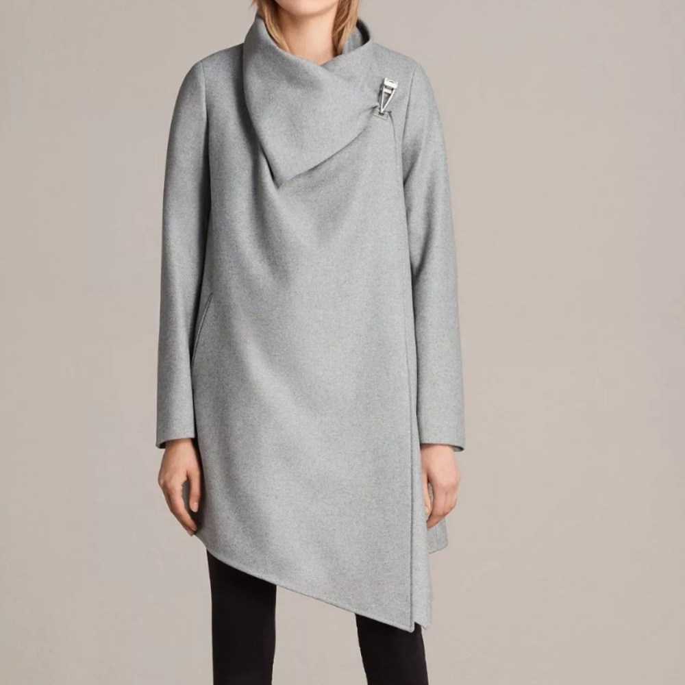 All Saints City Monument Coat in DARK GREY